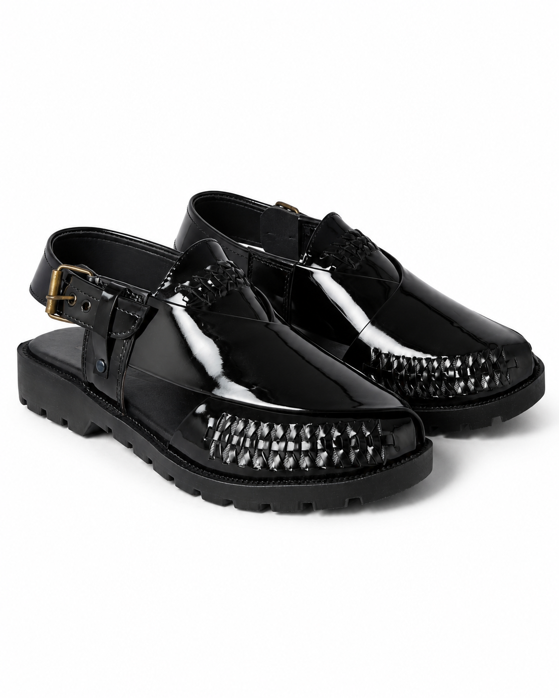 Naqsh Weave Peshawari Chappal by Pehnaan