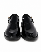 Siyah High-Sole Peshawari Chappal by Pehnaan