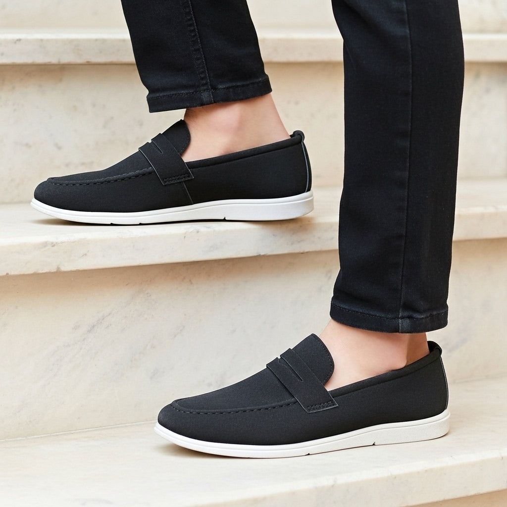 Premium Black Suede Loafer