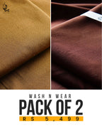 Pehnaan Premium Wash n Wear – Pack of 2 Suits (Mustard & Maroon)